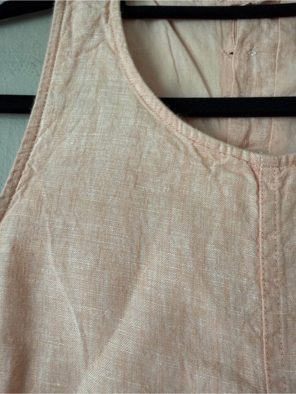 J.Crew Button Back Linen Shift Dress Size Small Pale Guava - Picture 7 of 13